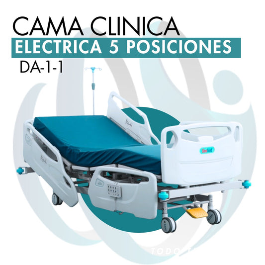 Cama Clínica Eléctrica 5 Posiciones con Balanza Integrada