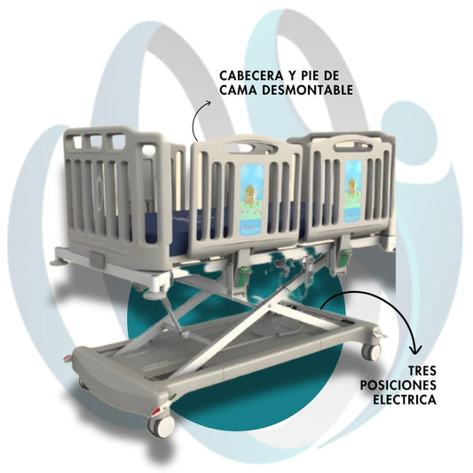 Cama Clínica Eléctrica Pediatrica 3 posiciones SM-PD001