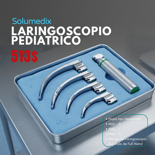 Laringoscopio Fibra Óptica Luz Led Pediátrico